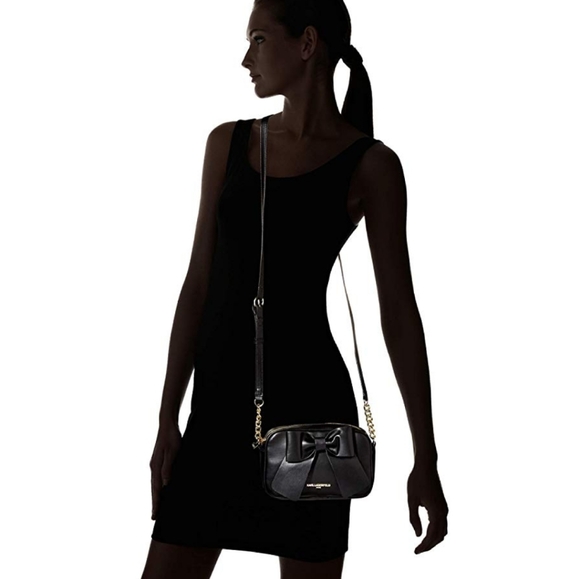 SOLD😍😍KARL LAGERFELD Paris Kris Fara PU bow bag - Picture 6 of 8